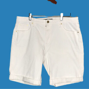 Tommy Hilfiger White Denim Cuffed Jean Shorts